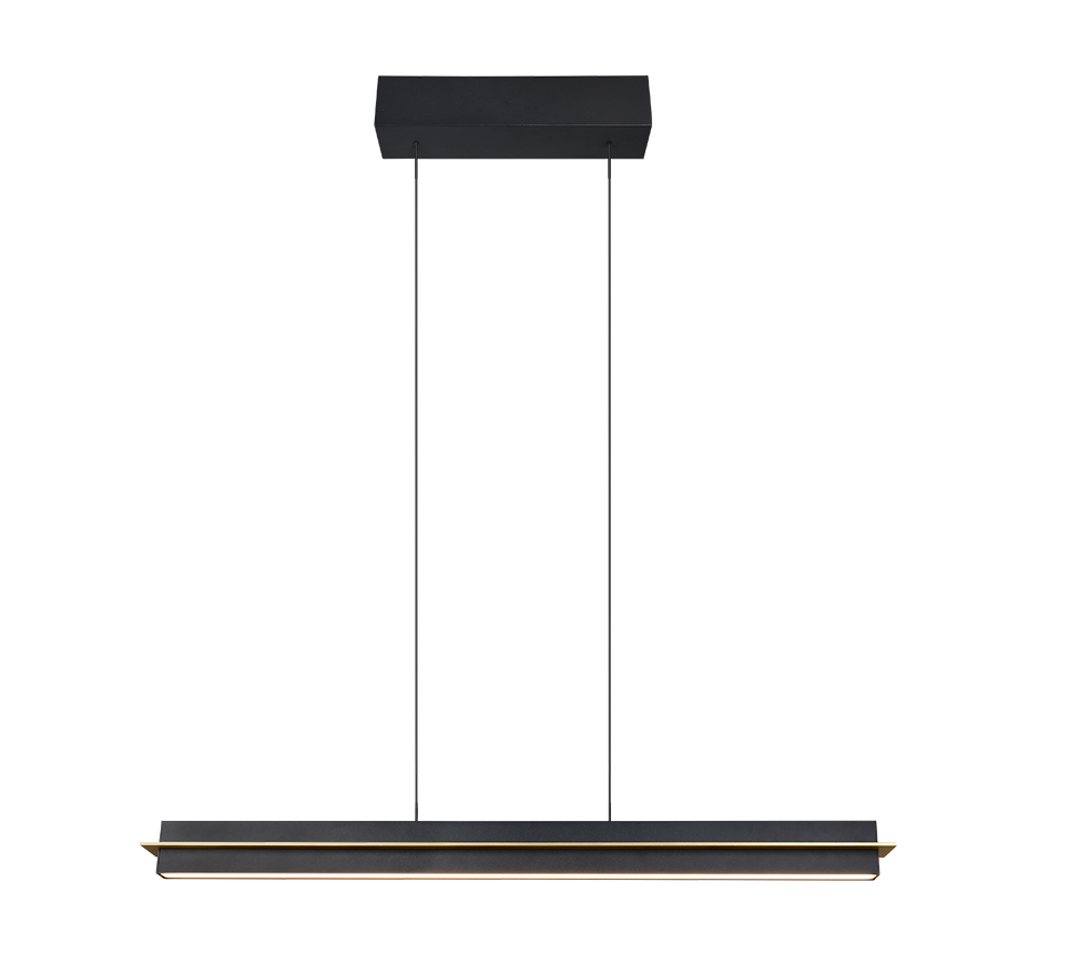 Emerson LED pendant matt black/gold — 346710180