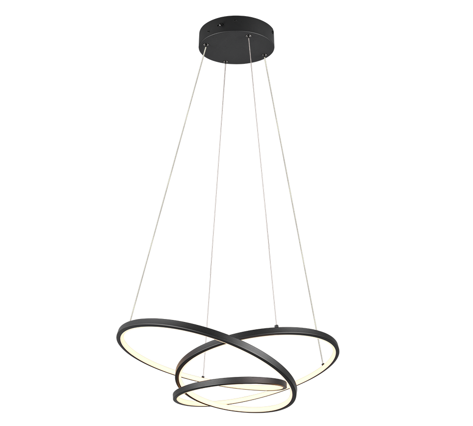 Darvin LED pendant 64 cm matt black — 349110132