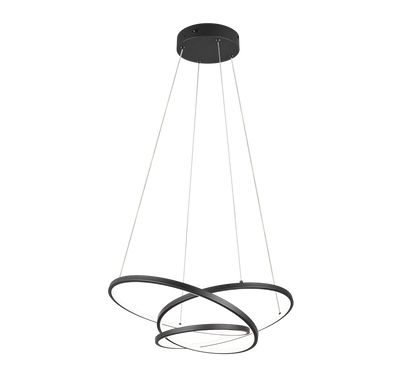 Darvin LED pendant 64 cm matt black — 349110132