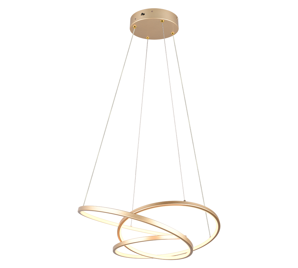 Darvin LED pendant 64 cm gold — 349110179