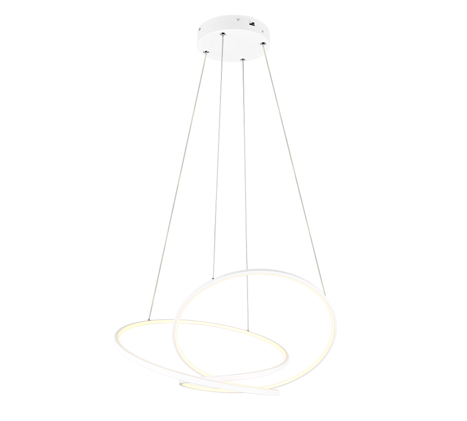 Darvin LED pendant 84 cm matt white — 349119131