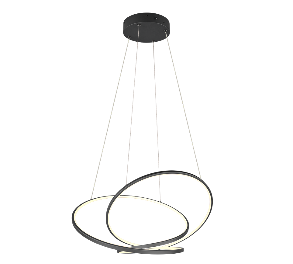 Darvin LED pendant 84 cm matt black — 349119132