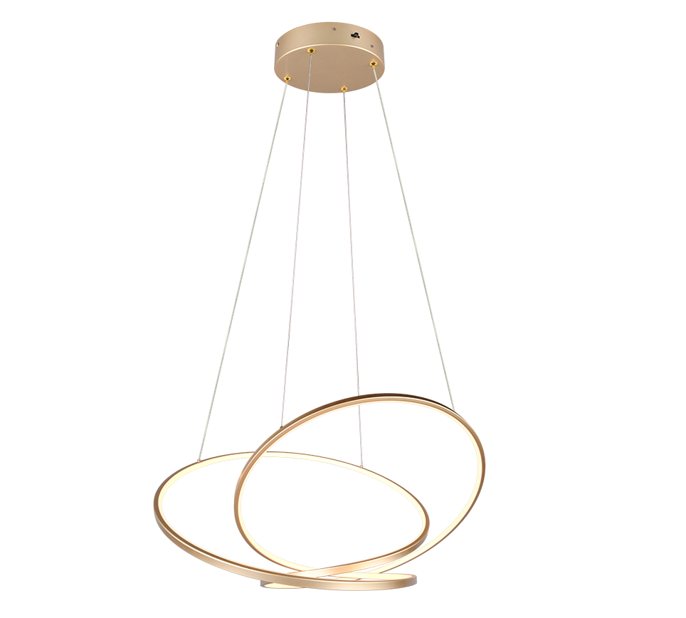 Darvin LED pendant 84 cm gold — 349119179
