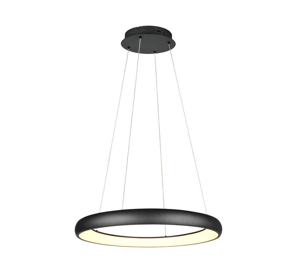 Cardona LED pendant 75 cm matt black — 349617532