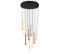 Fiato LED pendant 11-pc 40 cm matt black/multicolor — 352091117
