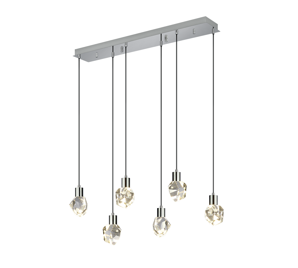 Verano LED pendant 6-pc transparent — 354510606