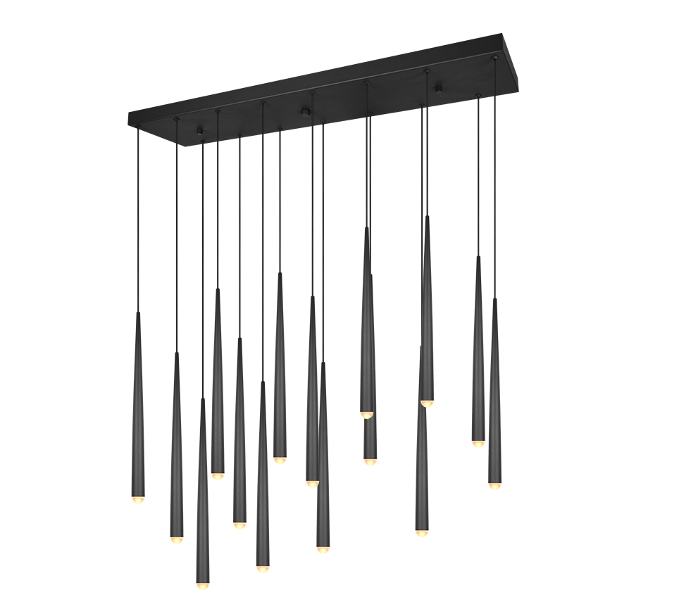 Cala LED pendant 15-pc matt black — 354811532