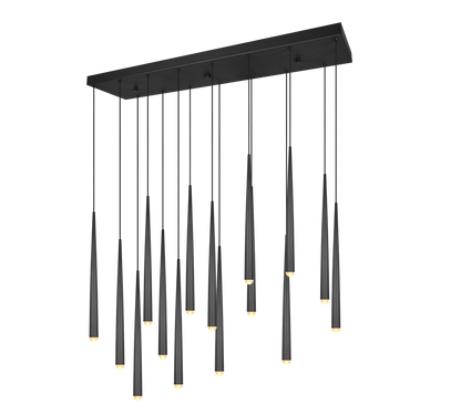 Cala LED pendant 15-pc matt black — 354811532