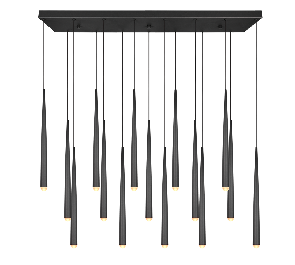 Cala LED pendant 15-pc matt black — 354811532