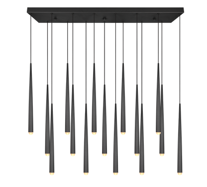Cala LED pendant 15-pc matt black — 354811532