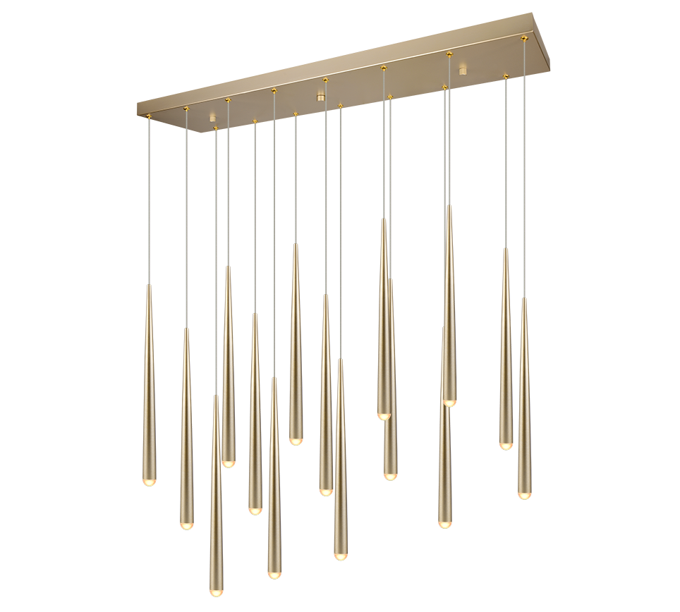 Cala LED pendant 15-pc gold — 354811579