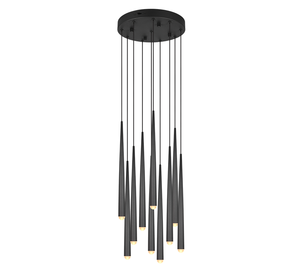 Cala LED pendant 10-pc matt black — 354831032