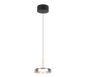 Celeste LED pendant 1-pc matt black/chrome plated/wood — 354910132