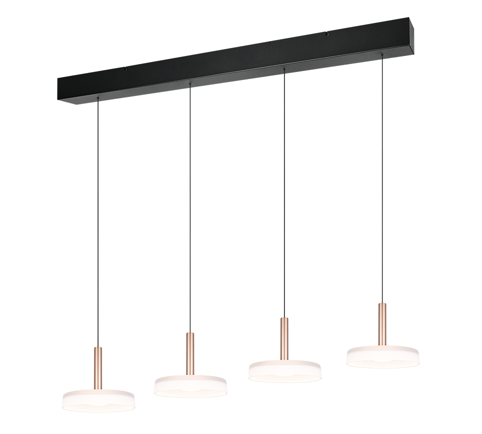 Celeste LED pendant 4-pc matt black/white/coffee brown — 354910465