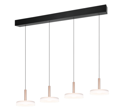 Celeste LED pendant 4-pc matt black/white/coffee brown — 354910465