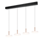 Celeste LED pendant 4-pc matt black/white/coffee brown — 354910465