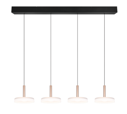 Celeste LED pendant 4-pc matt black/white/coffee brown — 354910465