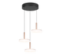 Celeste LED pendant 3-pc matt black/white/coffee brown — 354930365