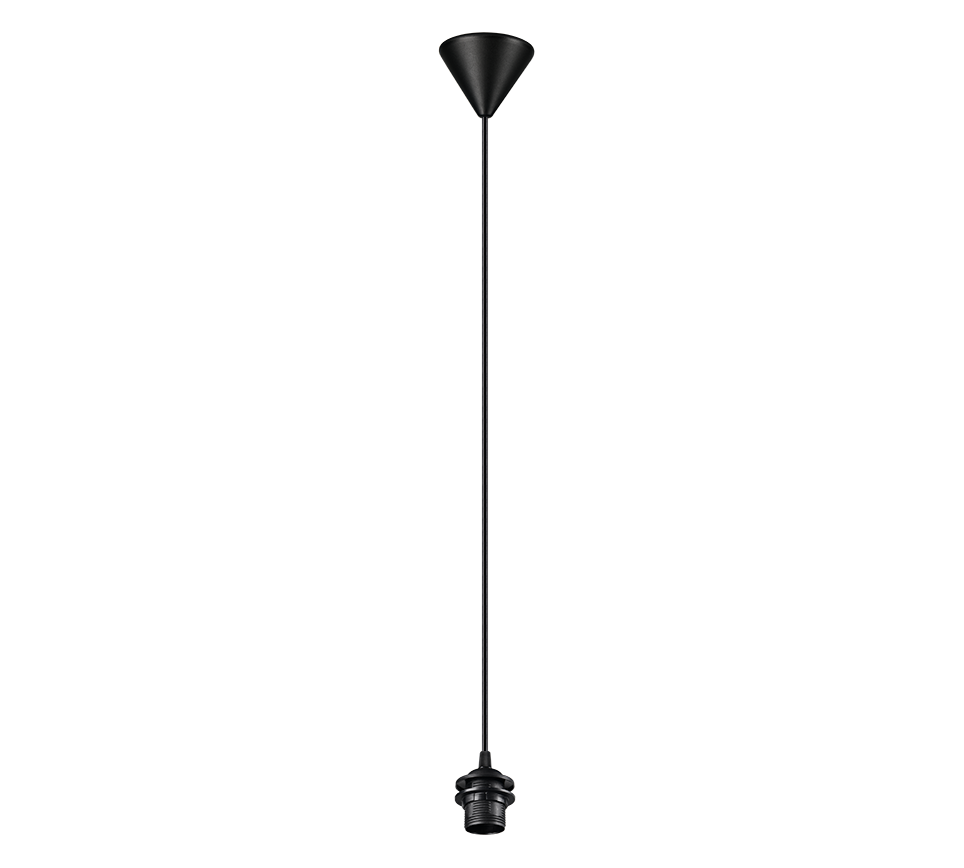 Sala E27-suspension kit 2m black with plastic cord — 359100102