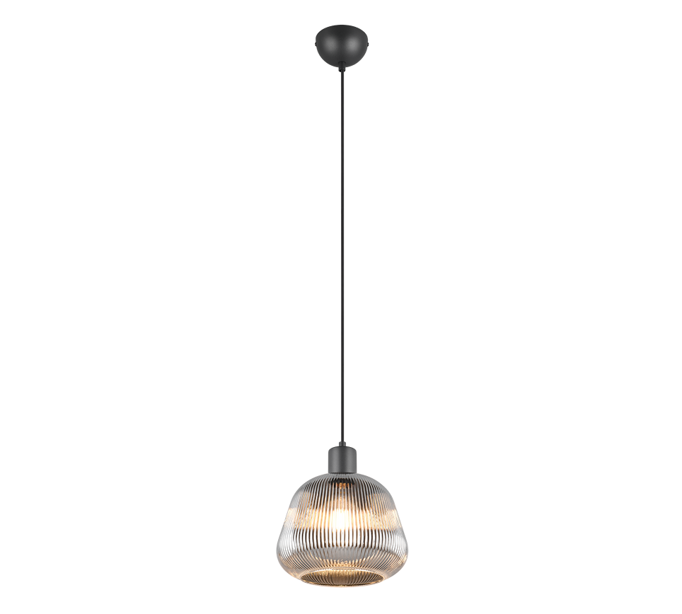 Tarifa pendant 1-pc E27 matt black/chrome plated — 362800132