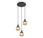 Tarifa pendant 3-pc E27 matt black/chrome plated — 362830332