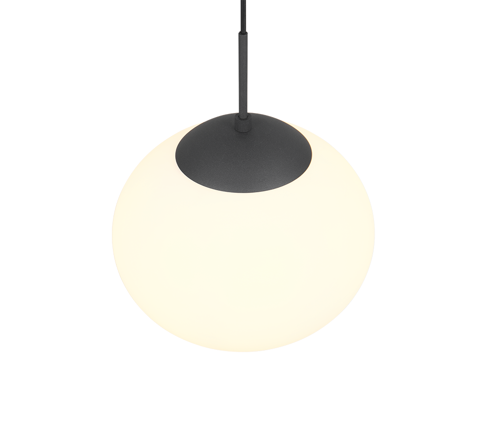 Fomento pendant 30 cm E27 matt black/white — 363100132