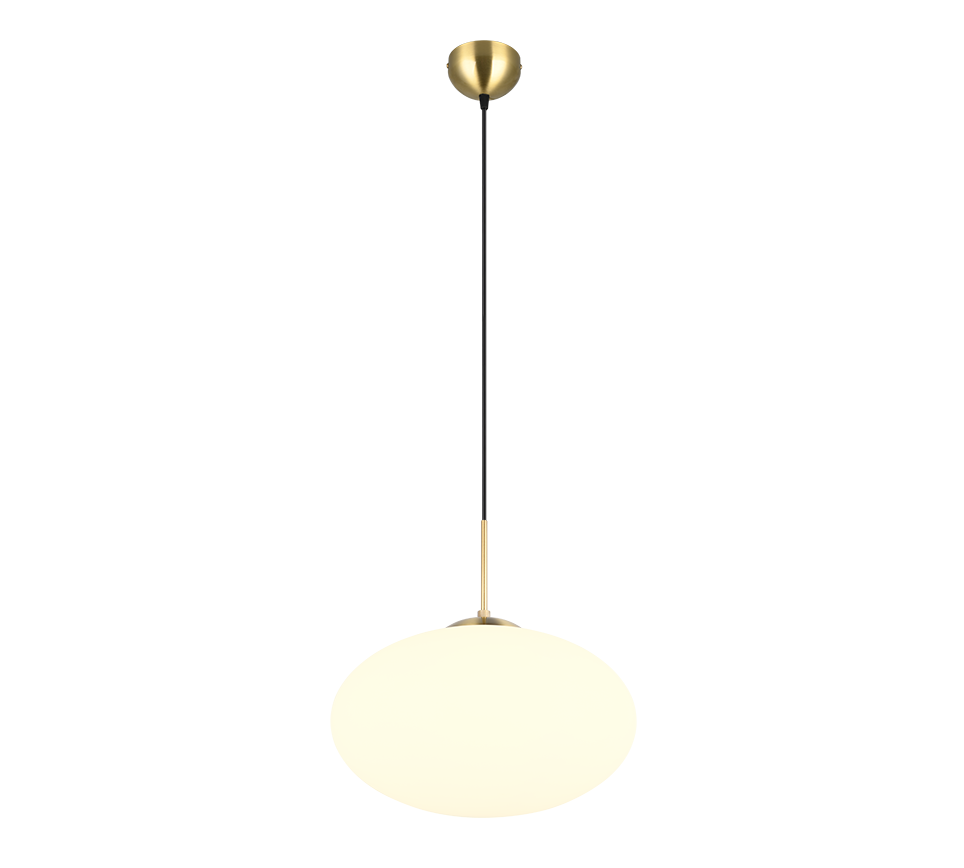 Fomento pendant 40 cm E27 matt brass/white — 363190108