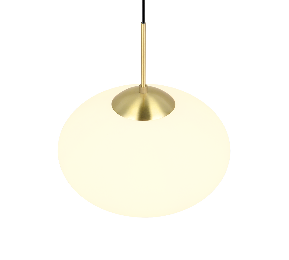 Fomento pendant 40 cm E27 matt brass/white — 363190108
