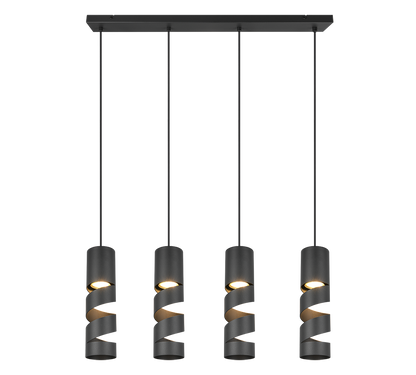 Stream pendant 4-pc GU10 matt black — 364000432