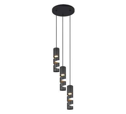 Stream pendant 3-pc GU10 matt black — 364030332