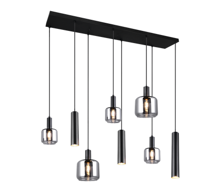 Mataro pendant 8-pc matt black/chrome plated — 364100832
