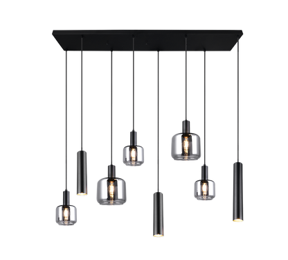 Mataro pendant 8-pc matt black/chrome plated — 364100832