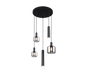 Mataro pendant 5-pc matt black/chrome plated — 364130532