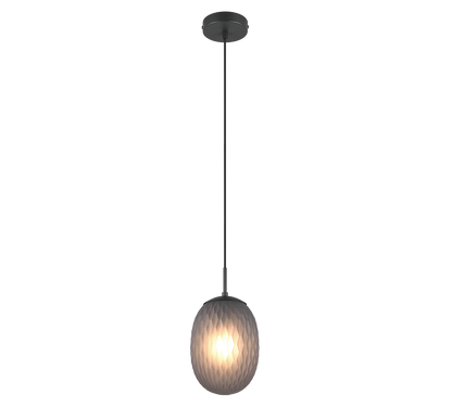 Facette pendant 1-pc E27 matt black/smoke — 364200154