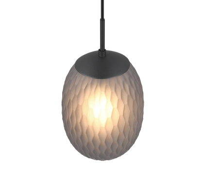 Facette pendant 1-pc E27 matt black/smoke — 364200154