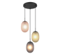 Facette pendant 3-pc E27 matt black/multicolor — 364230317