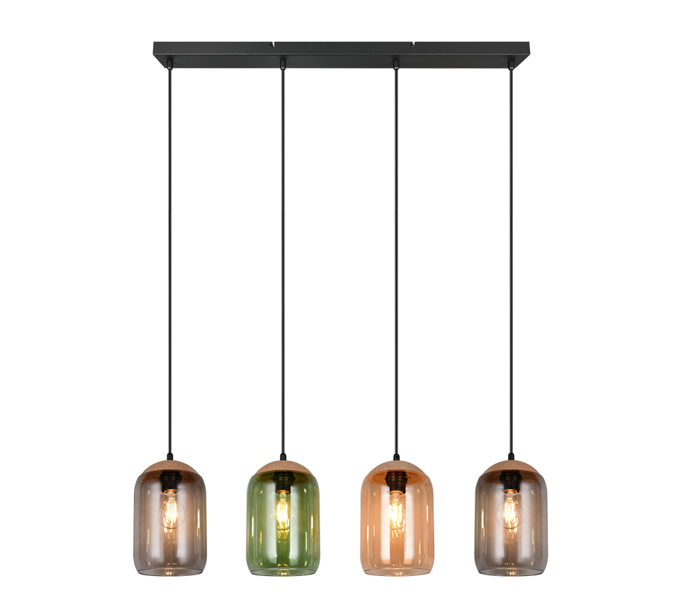 Cork pendant 4-pc E27 multicolor — 364600417