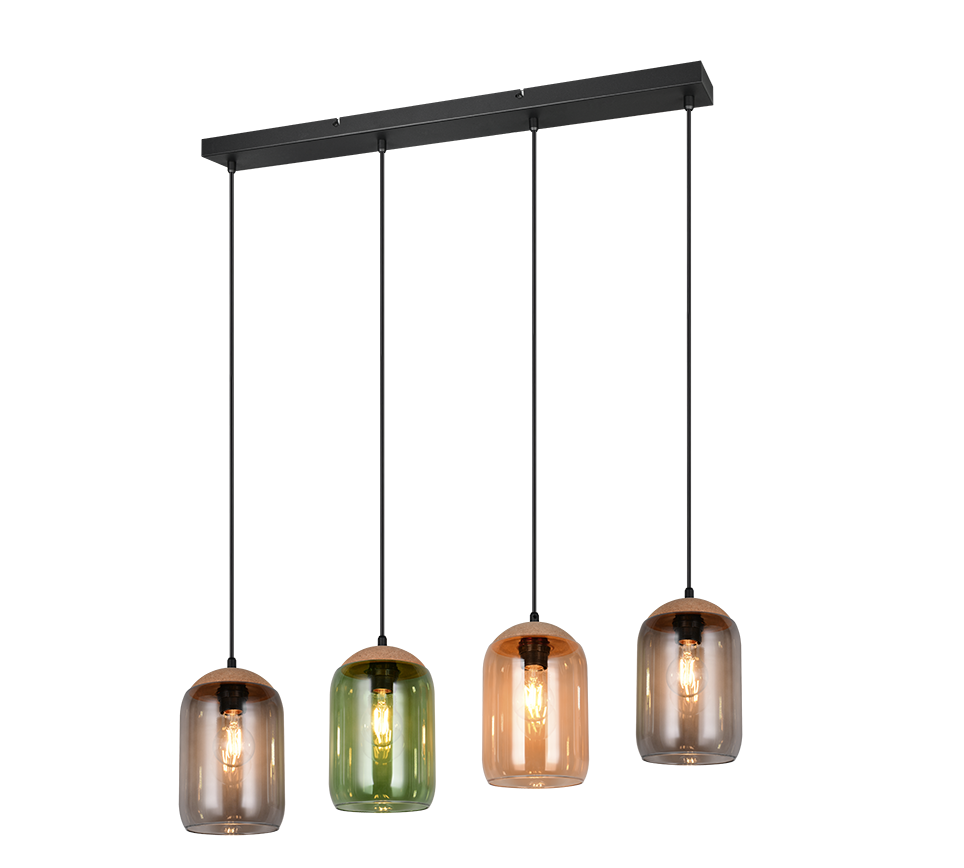 Cork pendant 4-pc E27 multicolor — 364600417