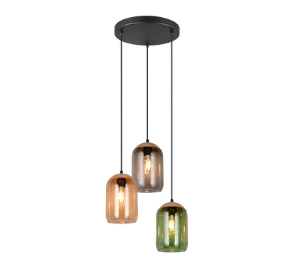 Cork pendant 3-pc E27 multicolor — 364630317
