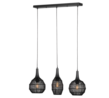 Soraya pendant 3-os E27 matt black — 365400332
