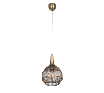 Soraya pendant 26 x 27 cm E27 matt black/antique brass — 365430104