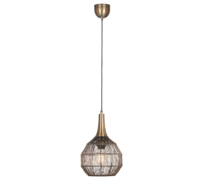 Soraya pendant 26 x 27 cm E27 matt black/antique brass — 365430104