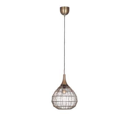Soraya pendant 42 cm E27 matt black/antique brass — 365440104