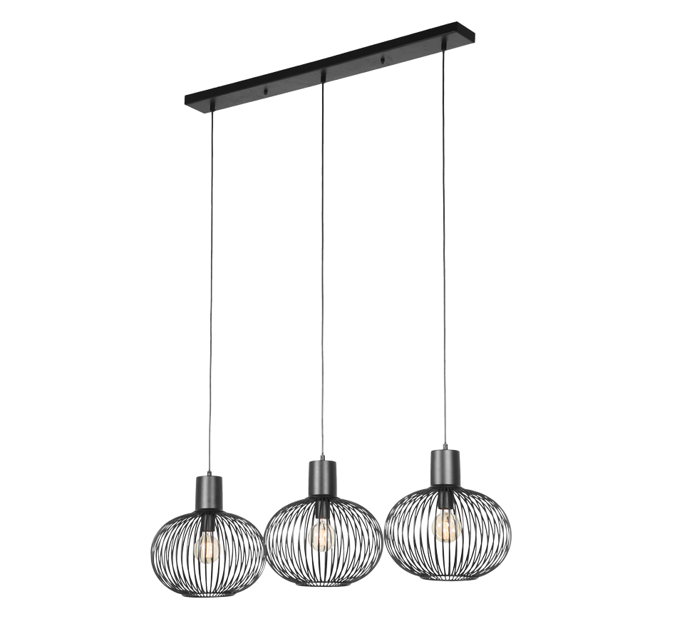 Gila pendant 3-pc E27 matt black — 365700332