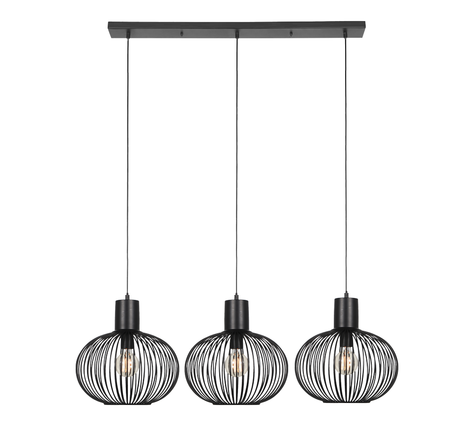 Gila pendant 3-pc E27 matt black — 365700332