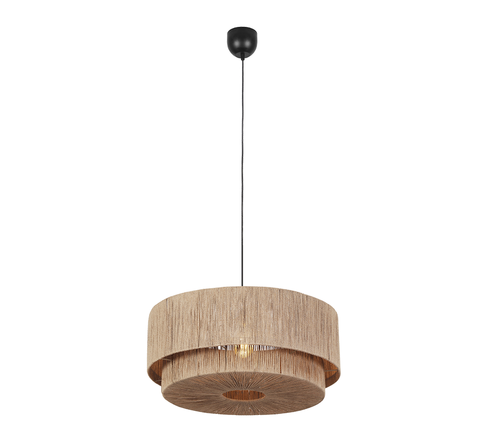 Smilla pendant 1-pc 60 cm E27 natural color/jute — 366890136