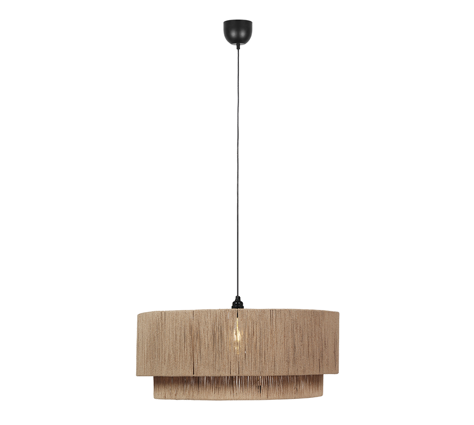 Smilla pendant 1-pc 60 cm E27 natural color/jute — 366890136