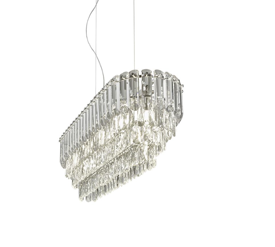 Malizia chandelier 93 cm 10xE14 transparent — 367601006