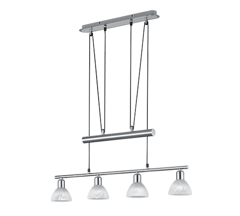 Levisto  pendant 4-pc E14 brushed steel — 371010407