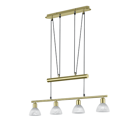 Levisto  pendant 4-pc E14 matt brass — 371010408